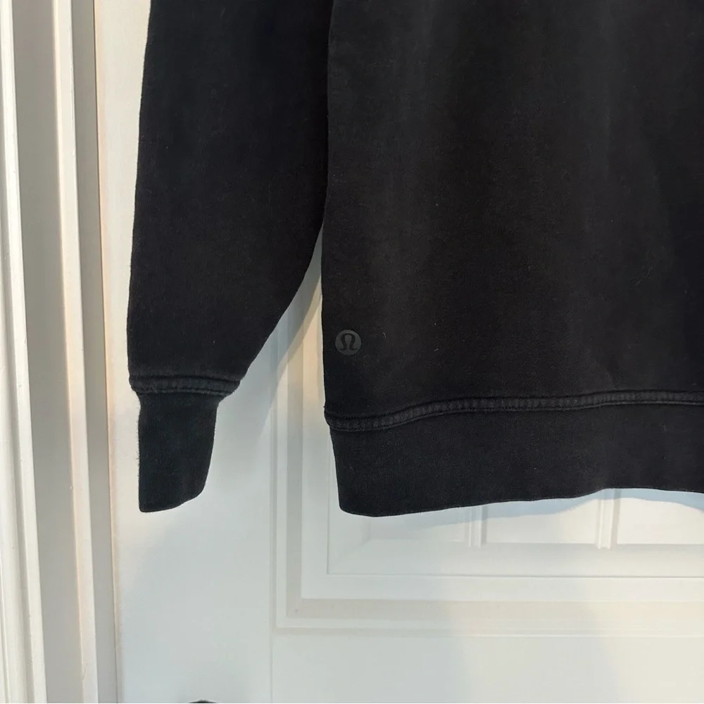 Lululemon Sweatshirt Black Crew Fleece All Yours Long Sleeve Size Extra Small